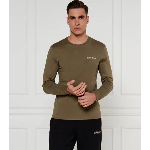 Guess Jeans Longsleeve AMERICAN | Slim Fit ze sklepu Gomez Fashion Store w kategorii T-shirty męskie - zdjęcie 184344537