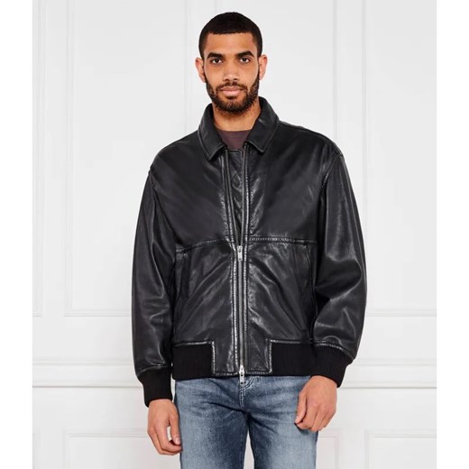 BOSS ORANGE Skórzana kurtka Joberg | Relaxed fit ze sklepu Gomez Fashion Store w kategorii Kurtki męskie - zdjęcie 184344765