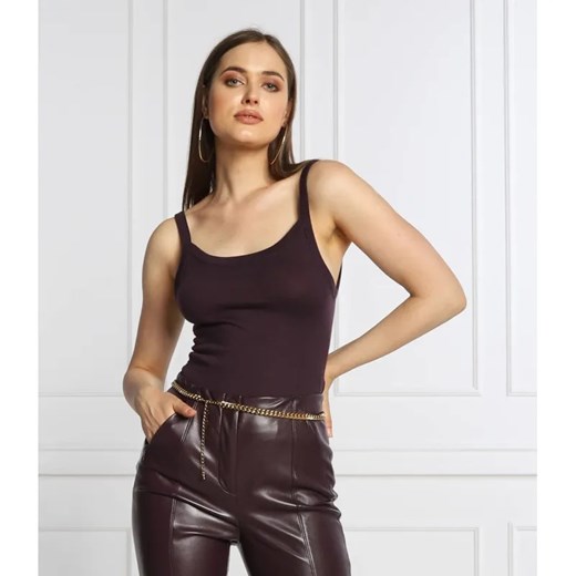 Patrizia Pepe Lniany top | Slim Fit ze sklepu Gomez Fashion Store w kategorii Bluzki damskie - zdjęcie 184344816