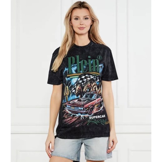 Philipp Plein T-shirt Racing Club | Regular Fit ze sklepu Gomez Fashion Store w kategorii Bluzki damskie - zdjęcie 184344896