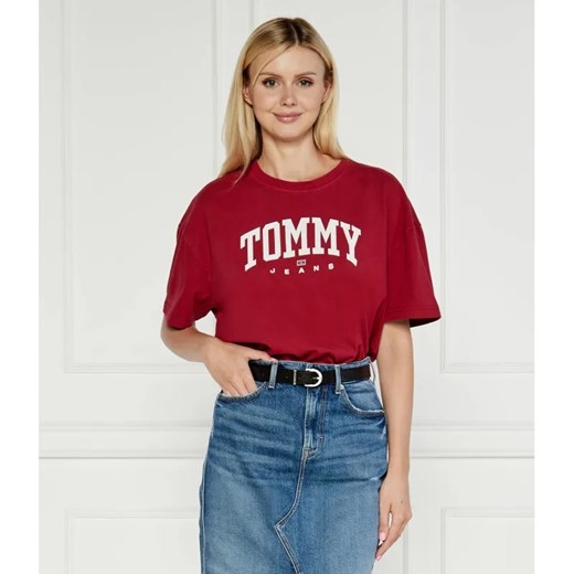 Tommy Jeans T-shirt VARSITY 1 | Oversize fit ze sklepu Gomez Fashion Store w kategorii Bluzki damskie - zdjęcie 184344967