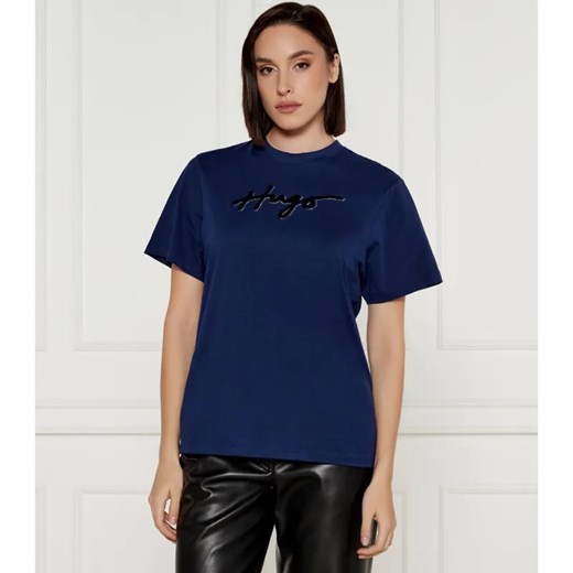 HUGO T-shirt VINTAGE | Loose fit ze sklepu Gomez Fashion Store w kategorii Bluzki damskie - zdjęcie 184345046