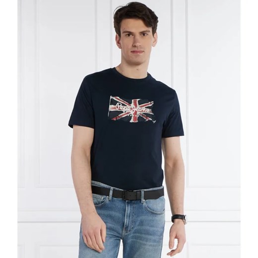Pepe Jeans London T-shirt CLAG | Regular Fit ze sklepu Gomez Fashion Store w kategorii T-shirty męskie - zdjęcie 184345155