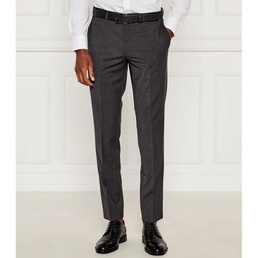 HUGO Wełniane spodnie HestenM204X | Extra slim fit ze sklepu Gomez Fashion Store w kategorii Spodnie męskie - zdjęcie 184345245