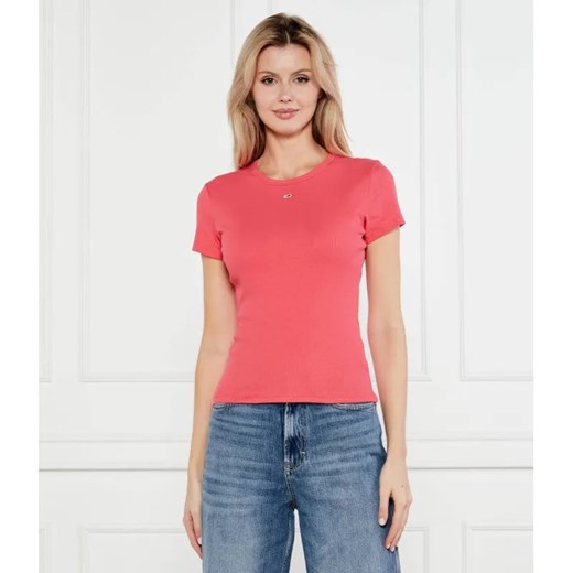 Tommy Jeans T-shirt ESSENTIAL | Slim Fit ze sklepu Gomez Fashion Store w kategorii Bluzki damskie - zdjęcie 184345557