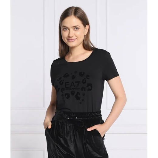 EA7 T-shirt | Regular Fit ze sklepu Gomez Fashion Store w kategorii Bluzki damskie - zdjęcie 184345657