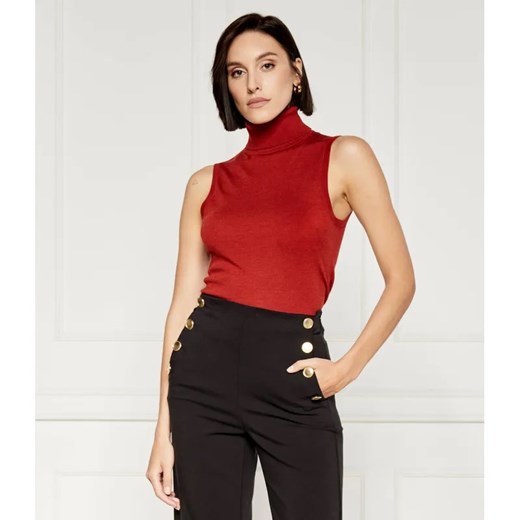 Tommy Hilfiger Wełniany top MERINO | Slim Fit ze sklepu Gomez Fashion Store w kategorii Bluzki damskie - zdjęcie 184345666