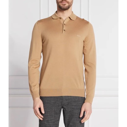 BOSS BLACK Wełniane polo | Regular Fit ze sklepu Gomez Fashion Store w kategorii T-shirty męskie - zdjęcie 184345768