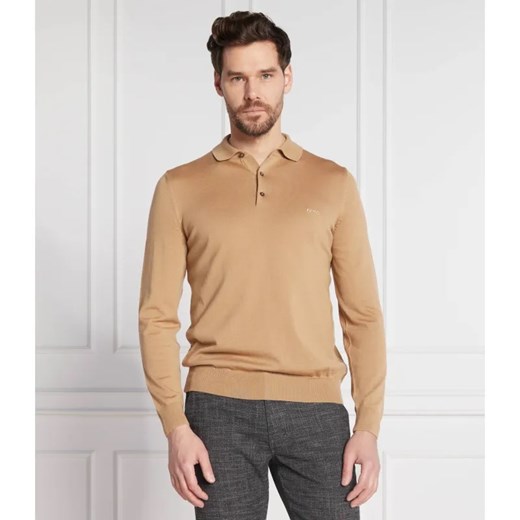 BOSS BLACK Wełniane polo | Regular Fit ze sklepu Gomez Fashion Store w kategorii T-shirty męskie - zdjęcie 184345769