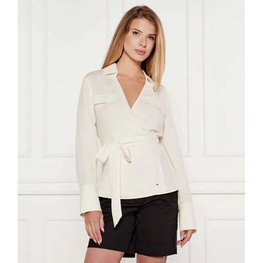 Tommy Hilfiger Lniana bluzka | Regular Fit ze sklepu Gomez Fashion Store w kategorii Bluzki damskie - zdjęcie 184345826