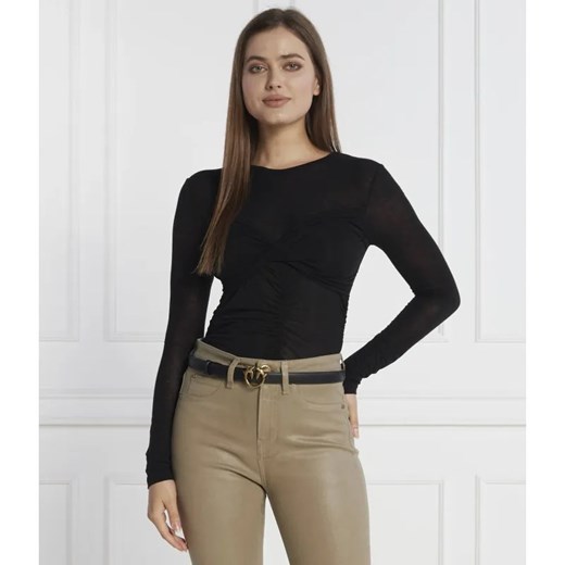 Pinko Bluzka | Slim Fit | z dodatkiem kaszmiru ze sklepu Gomez Fashion Store w kategorii Bluzki damskie - zdjęcie 184345926