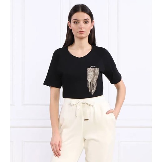 Liu Jo Sport T-shirt | Regular Fit ze sklepu Gomez Fashion Store w kategorii Bluzki damskie - zdjęcie 184345956