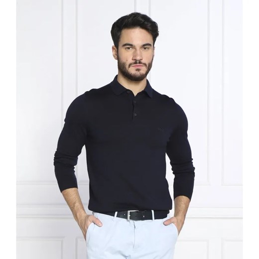 BOSS BLACK Wełniane polo | Regular Fit ze sklepu Gomez Fashion Store w kategorii T-shirty męskie - zdjęcie 184346125