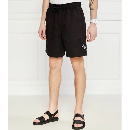 Calvin Klein Jeans Szorty | z dodatkiem lnu ze sklepu Gomez Fashion Store w kategorii Spodenki męskie - zdjęcie 184346197