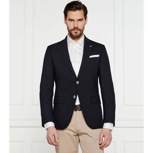 BOSS BLACK Marynarka z poszetką H-Hutson-233 | Slim Fit | z dodatkiem wełny ze sklepu Gomez Fashion Store w kategorii Marynarki męskie - zdjęcie 184346205