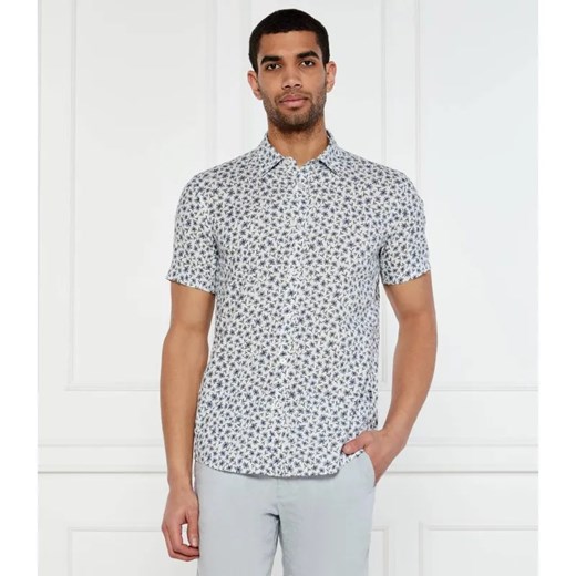 BOSS BLACK Lniana koszula C-ROAN-ken-SH-C1-251 | Slim Fit | stretch ze sklepu Gomez Fashion Store w kategorii Koszule męskie - zdjęcie 184346258