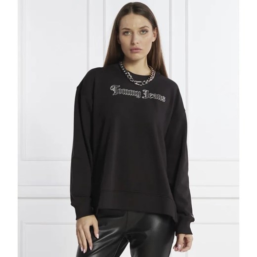 Tommy Jeans Bluza GRUNGE CREW | Relaxed fit ze sklepu Gomez Fashion Store w kategorii Bluzy damskie - zdjęcie 184346279