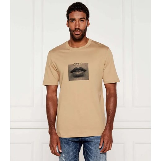 HUGO T-shirt Deterni | Regular Fit ze sklepu Gomez Fashion Store w kategorii T-shirty męskie - zdjęcie 184346407