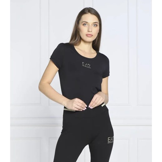 EA7 T-shirt | Regular Fit ze sklepu Gomez Fashion Store w kategorii Bluzki damskie - zdjęcie 184346666
