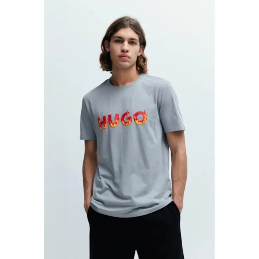HUGO T-shirt Danda | Regular Fit ze sklepu Gomez Fashion Store w kategorii T-shirty męskie - zdjęcie 184346977