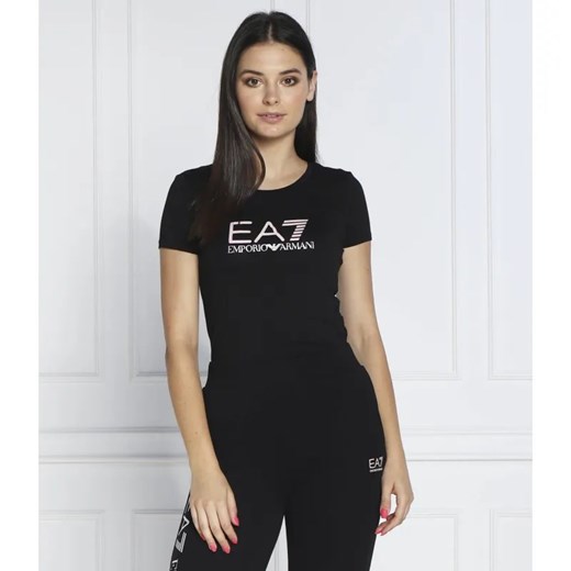 EA7 T-shirt | Slim Fit ze sklepu Gomez Fashion Store w kategorii Bluzki damskie - zdjęcie 184347535