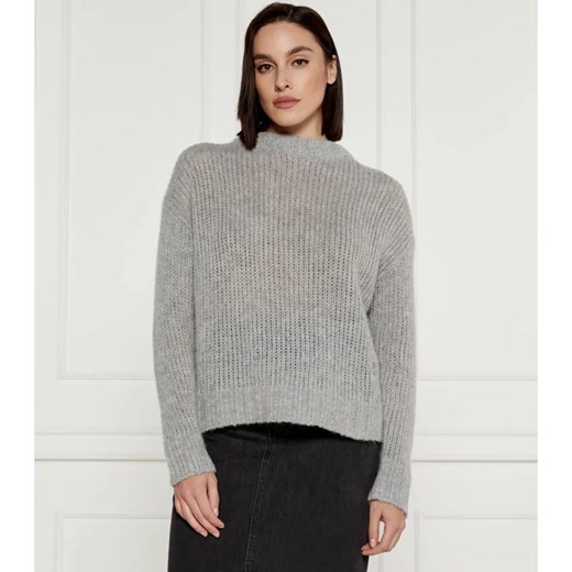HUGO Wełniany sweter Sloossy | Oversize fit ze sklepu Gomez Fashion Store w kategorii Swetry damskie - zdjęcie 184347587