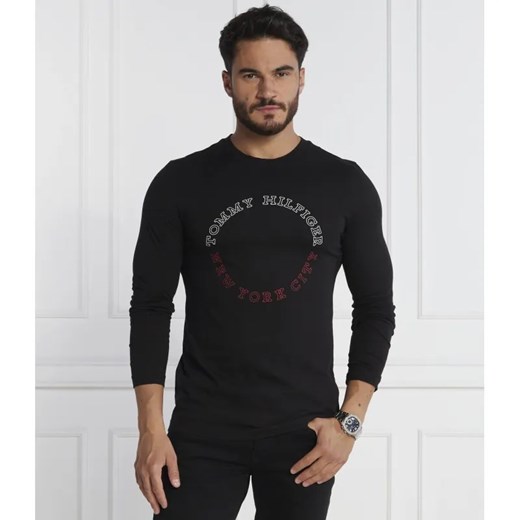 Tommy Hilfiger Longsleeve MONOTYPE ROUNDLE | Slim Fit ze sklepu Gomez Fashion Store w kategorii T-shirty męskie - zdjęcie 184347719