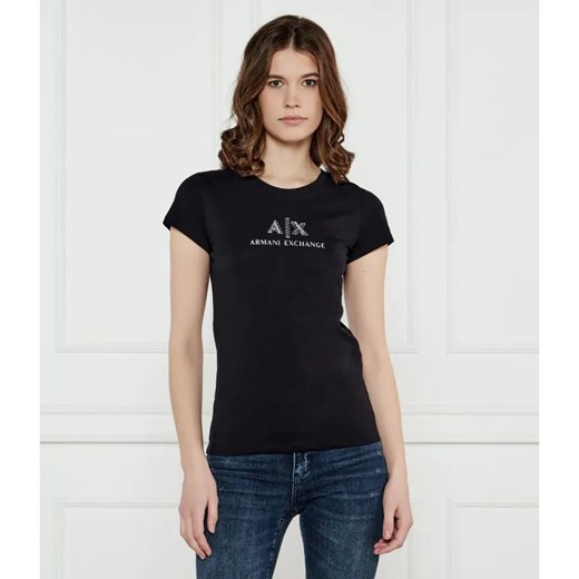 Armani Exchange T-shirt | Slim Fit ze sklepu Gomez Fashion Store w kategorii Bluzki damskie - zdjęcie 184347767