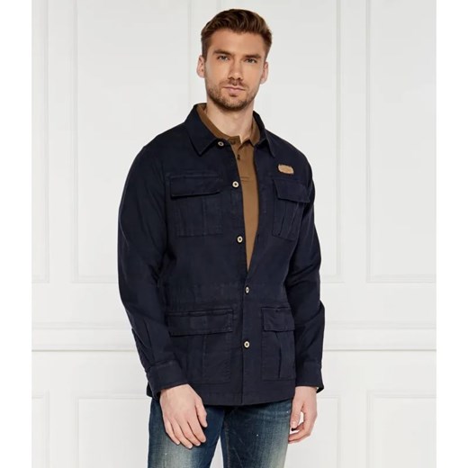Aeronautica Militare Kurtka SAHARIANA | Regular Fit | z dodatkiem lnu ze sklepu Gomez Fashion Store w kategorii Kurtki męskie - zdjęcie 184347916