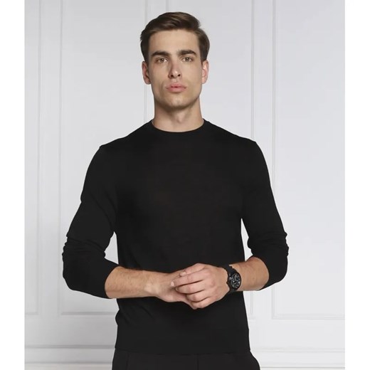 Emporio Armani Wełniany sweter | Slim Fit ze sklepu Gomez Fashion Store w kategorii Swetry męskie - zdjęcie 184348035