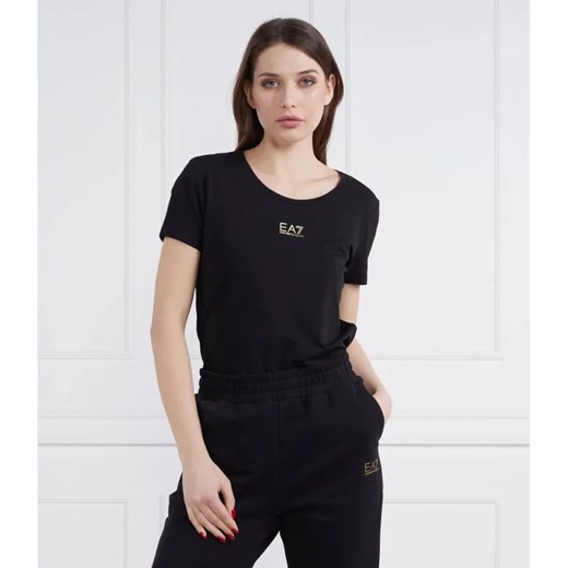 EA7 T-shirt | Regular Fit ze sklepu Gomez Fashion Store w kategorii Bluzki damskie - zdjęcie 184348327