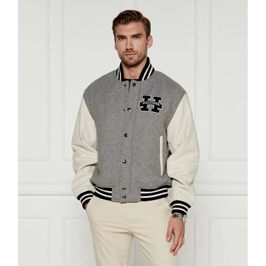 Tommy Hilfiger Wełniana kurtka | Regular Fit | z dodatkiem skóry ze sklepu Gomez Fashion Store w kategorii Kurtki męskie - zdjęcie 184348355