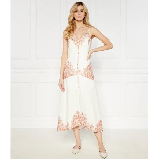 TWINSET Lniana sukienka z paskiem ze sklepu Gomez Fashion Store w kategorii Sukienki - zdjęcie 184348366