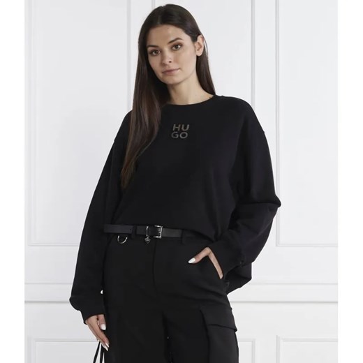 HUGO Bluza Classic Crew | Regular Fit ze sklepu Gomez Fashion Store w kategorii Bluzy damskie - zdjęcie 184348606