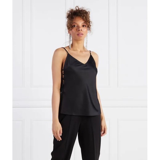 HUGO Satynowy top Casakalla-1 | Regular Fit ze sklepu Gomez Fashion Store w kategorii Bluzki damskie - zdjęcie 184348726