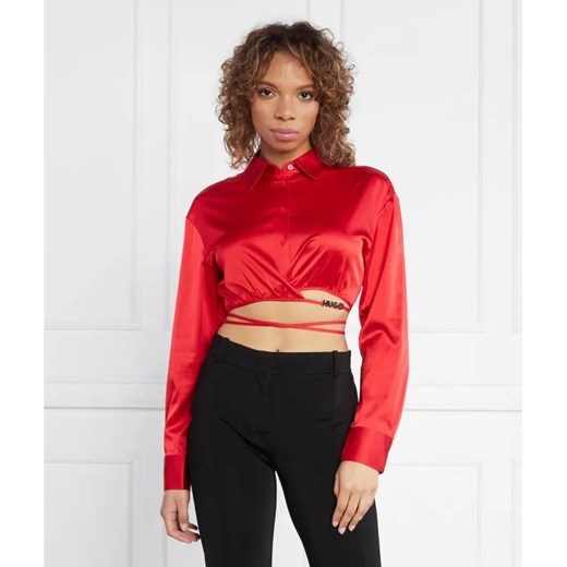 HUGO Koszula Elsera | Cropped Fit ze sklepu Gomez Fashion Store w kategorii Koszule damskie - zdjęcie 184348965