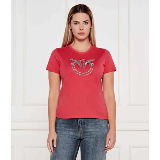Pinko T-shirt QUENTIN | Regular Fit ze sklepu Gomez Fashion Store w kategorii Bluzki damskie - zdjęcie 184348975