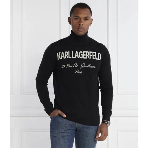 Karl Lagerfeld Wełniany golf knit | Regular Fit ze sklepu Gomez Fashion Store w kategorii Swetry męskie - zdjęcie 184349017