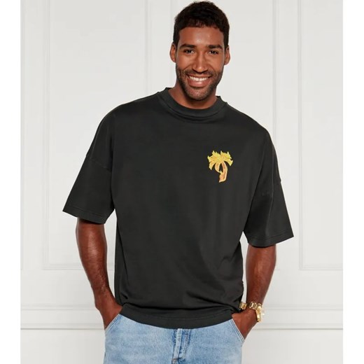 Palm Angels T-shirt BURNING PALM | Oversize fit ze sklepu Gomez Fashion Store w kategorii T-shirty męskie - zdjęcie 184349037