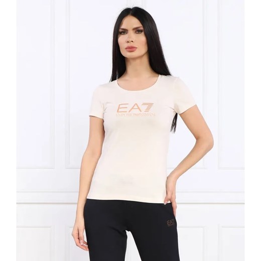 EA7 T-shirt | Slim Fit ze sklepu Gomez Fashion Store w kategorii Bluzki damskie - zdjęcie 184349168