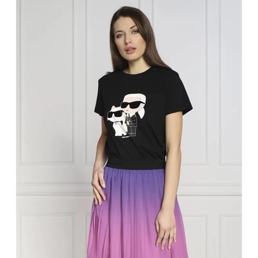 Karl Lagerfeld T-shirt ikonik 2.0 | Regular Fit ze sklepu Gomez Fashion Store w kategorii Bluzki damskie - zdjęcie 184349267