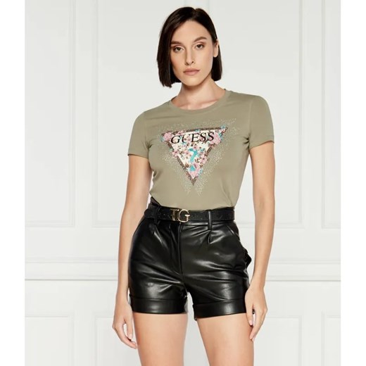 GUESS T-shirt CHERRY FLOWER | Slim Fit ze sklepu Gomez Fashion Store w kategorii Bluzki damskie - zdjęcie 184349337