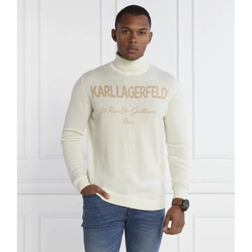Karl Lagerfeld Wełniany golf knit | Regular Fit ze sklepu Gomez Fashion Store w kategorii Swetry męskie - zdjęcie 184349355