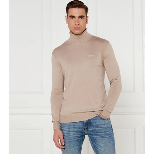 GUESS Golf EBENEZER | Slim Fit | z dodatkiem jedwabiu ze sklepu Gomez Fashion Store w kategorii Swetry męskie - zdjęcie 184349637