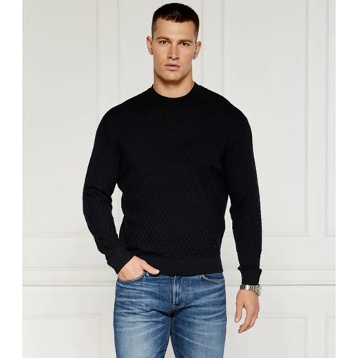 Emporio Armani Wełniany sweter | Slim Fit ze sklepu Gomez Fashion Store w kategorii Swetry męskie - zdjęcie 184349925