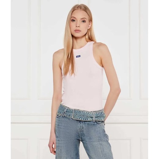 Hugo Blue Top Easy Tank_B | Slim Fit ze sklepu Gomez Fashion Store w kategorii Bluzki damskie - zdjęcie 184350126