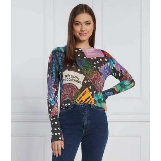 Desigual Bluzka | Cropped Fit | z dodatkiem lnu ze sklepu Gomez Fashion Store w kategorii Bluzki damskie - zdjęcie 184350176