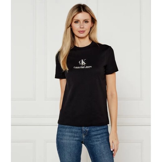 Calvin Klein Jeans T-shirt | Regular Fit ze sklepu Gomez Fashion Store w kategorii Bluzki damskie - zdjęcie 184350305