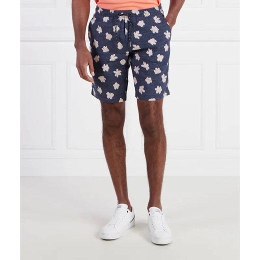 Tommy Hilfiger Lniane szorty HARLEM PO TECH LINEN PRINTED | Regular Fit ze sklepu Gomez Fashion Store w kategorii Spodenki męskie - zdjęcie 184350439