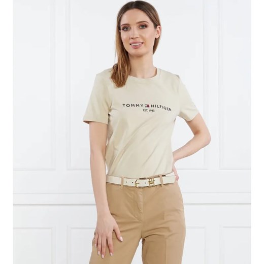 Tommy Hilfiger T-shirt | Regular Fit ze sklepu Gomez Fashion Store w kategorii Bluzki damskie - zdjęcie 184350509